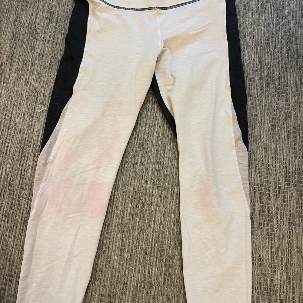 Outdoor Voices White and Black Leggings Athletic Stretch